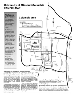 University of Missouri-Columbia CAMPUS MAP