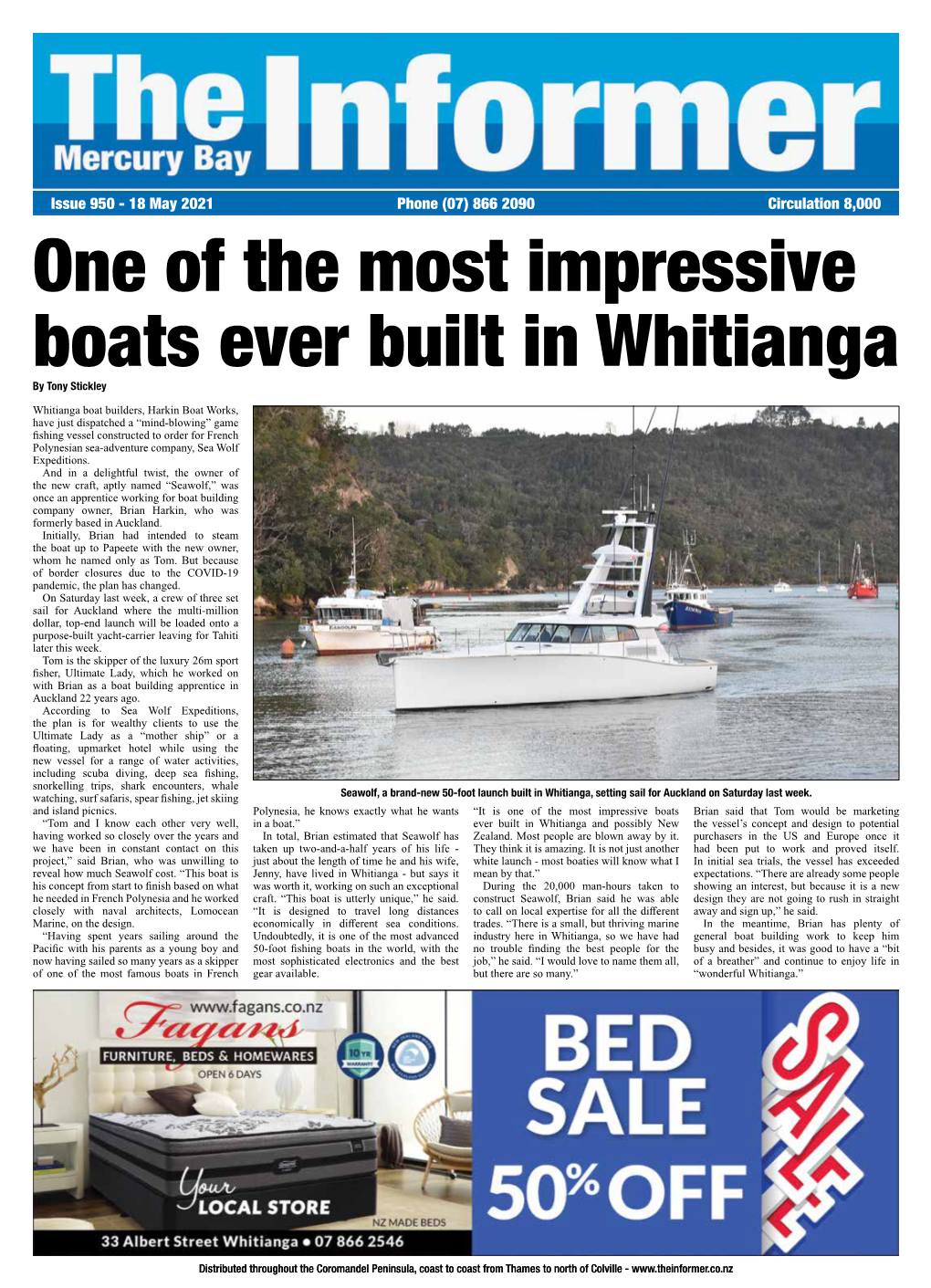One of the Most Impressive Boats Ever Built in Whitianga by Tony Stickley