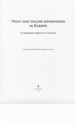 Rinτ and Ονιινε Ε Spapers Ιν Europe