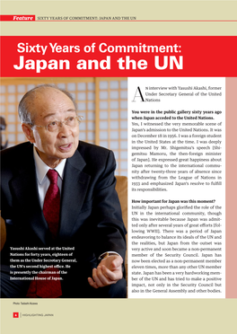 Sixty Years of Commitment: Japan and the Un