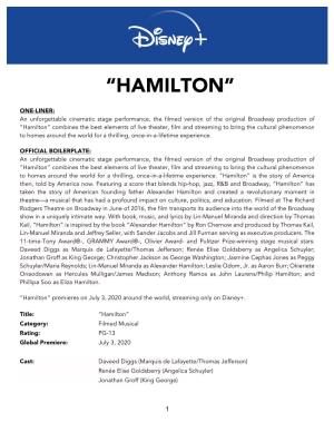 HAMILTON Project Profile 6 8 20