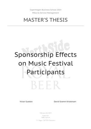 Sponsorship Effects on Music Festival Participants