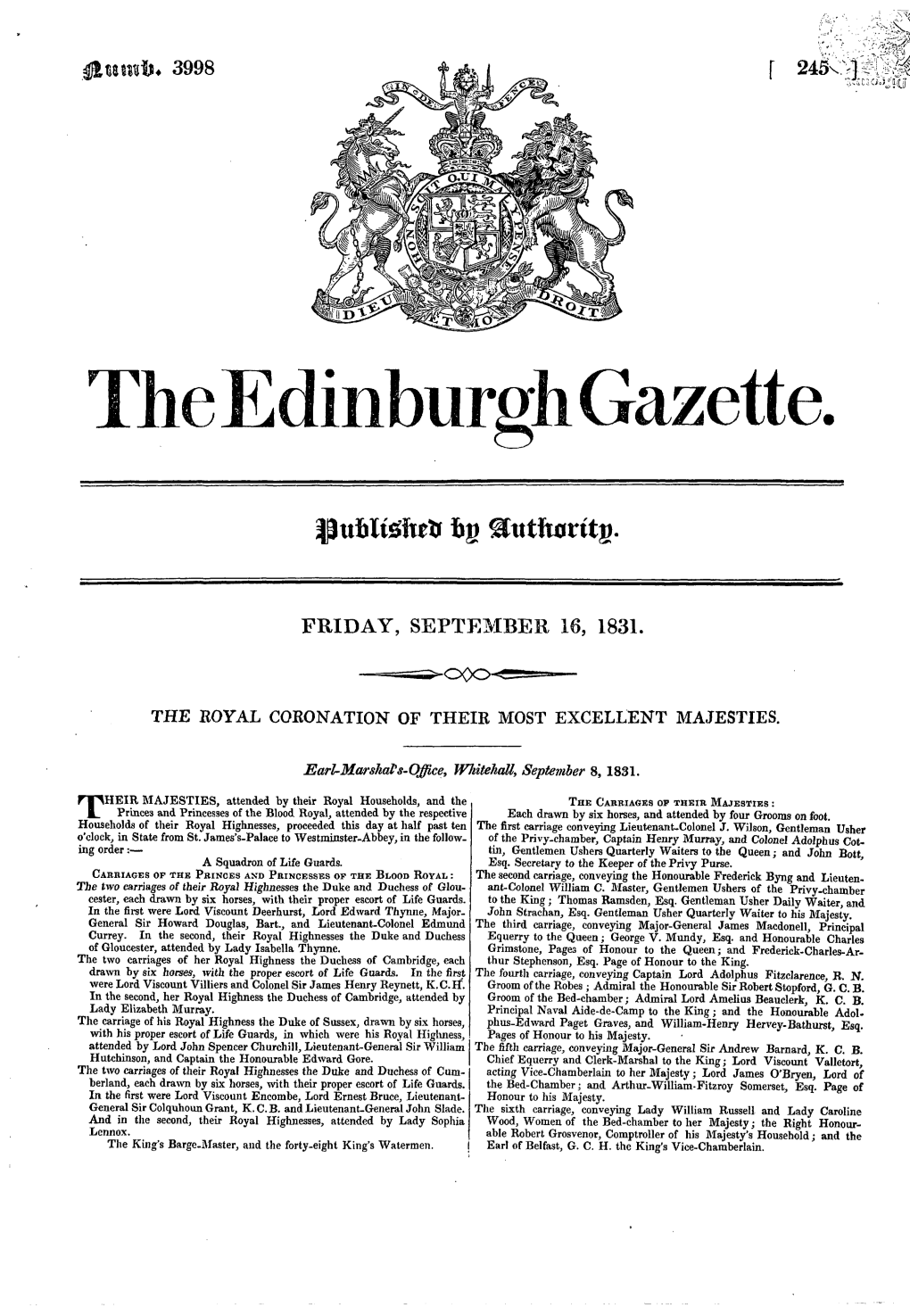 3998 Friday, September 16, 1831