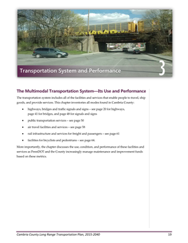 Transportation System and Performance 3