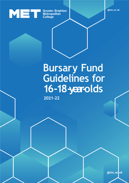 View Our Bursary Fund Guidelines for 16-18 Year Olds