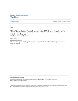 The Search for Self-Identity in William Faulkner's Light in August