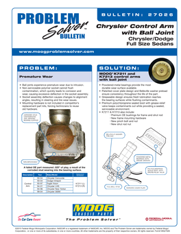 Chrysler Control Arm with Ball Joint Chrysler/Dodge Full Size Sedans