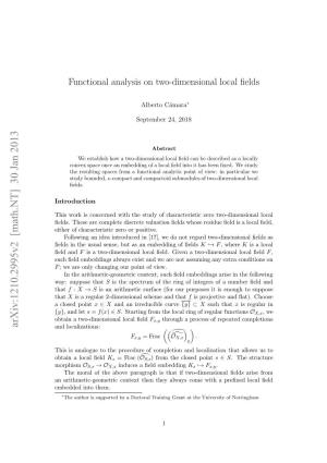 Functional Analysis on Two-Dimensional Local Fields