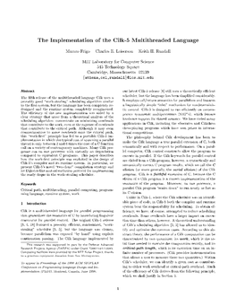 The Implementation of the Cilk-5 Multithreaded Language