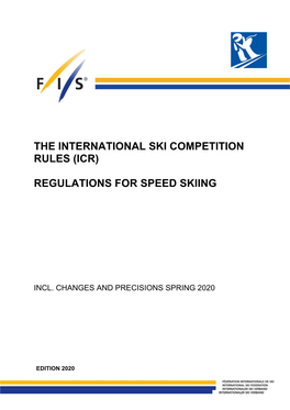 Regulations for Speed Skiing