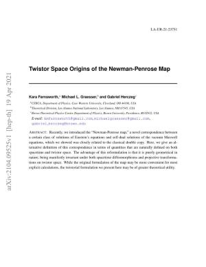 Twistor Space Origins of the Newman-Penrose Map