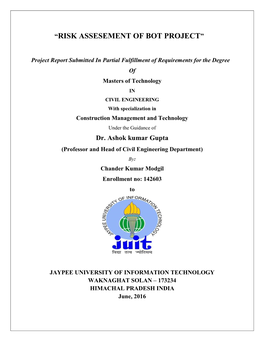 “Risk Assesement of Bot Project”