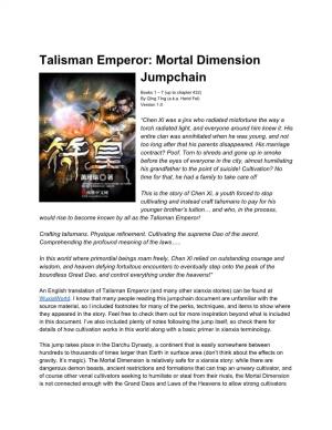 Talisman Emperor: Mortal Dimension Jumpchain