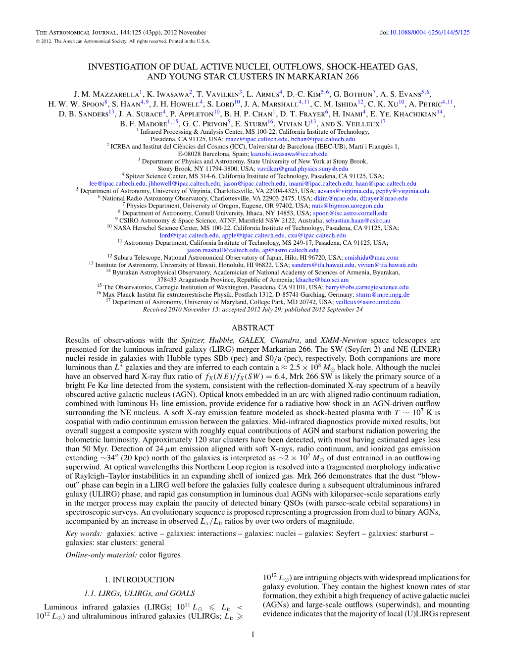 Investigation of Dual Active Nuclei, Outflows, Shock-Heated Gas, and Young Star Clusters in Markarian 266