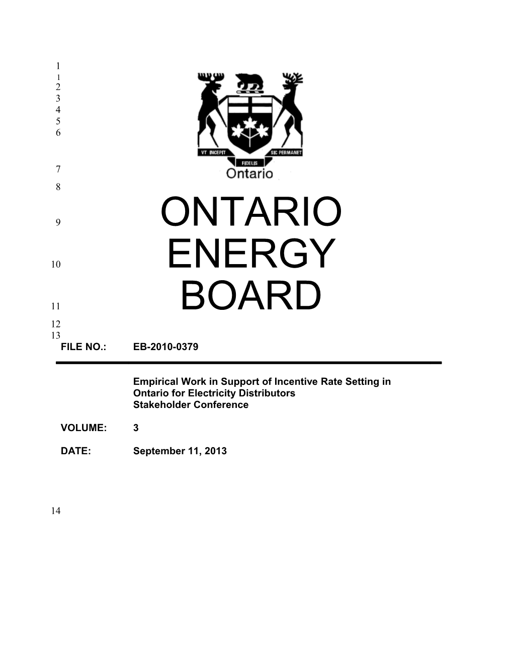 The Ontario Energy Board