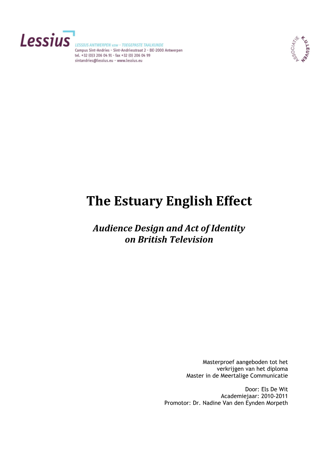 The Estuary English Effect