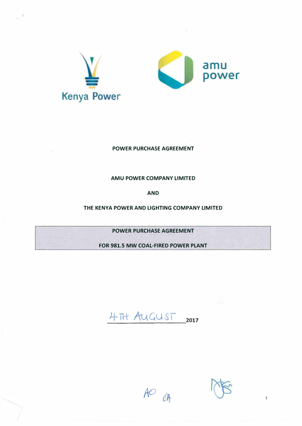 Power Purchase Agreement