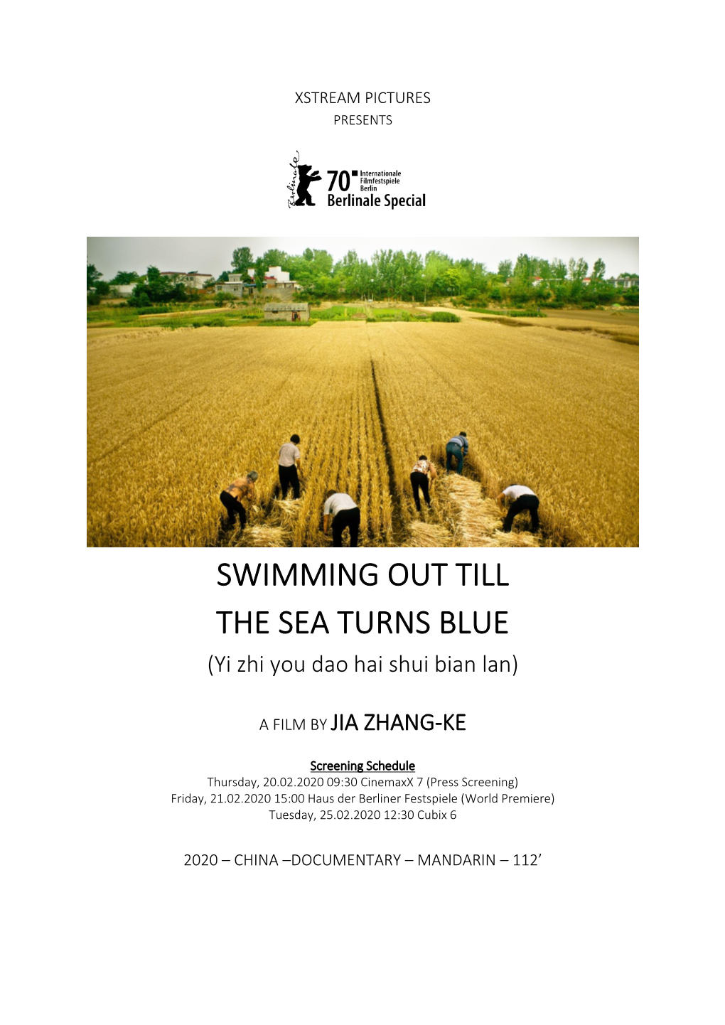 SWIMMING out TILL the SEA TURNS BLUE (Yi Zhi You Dao Hai Shui Bian Lan)