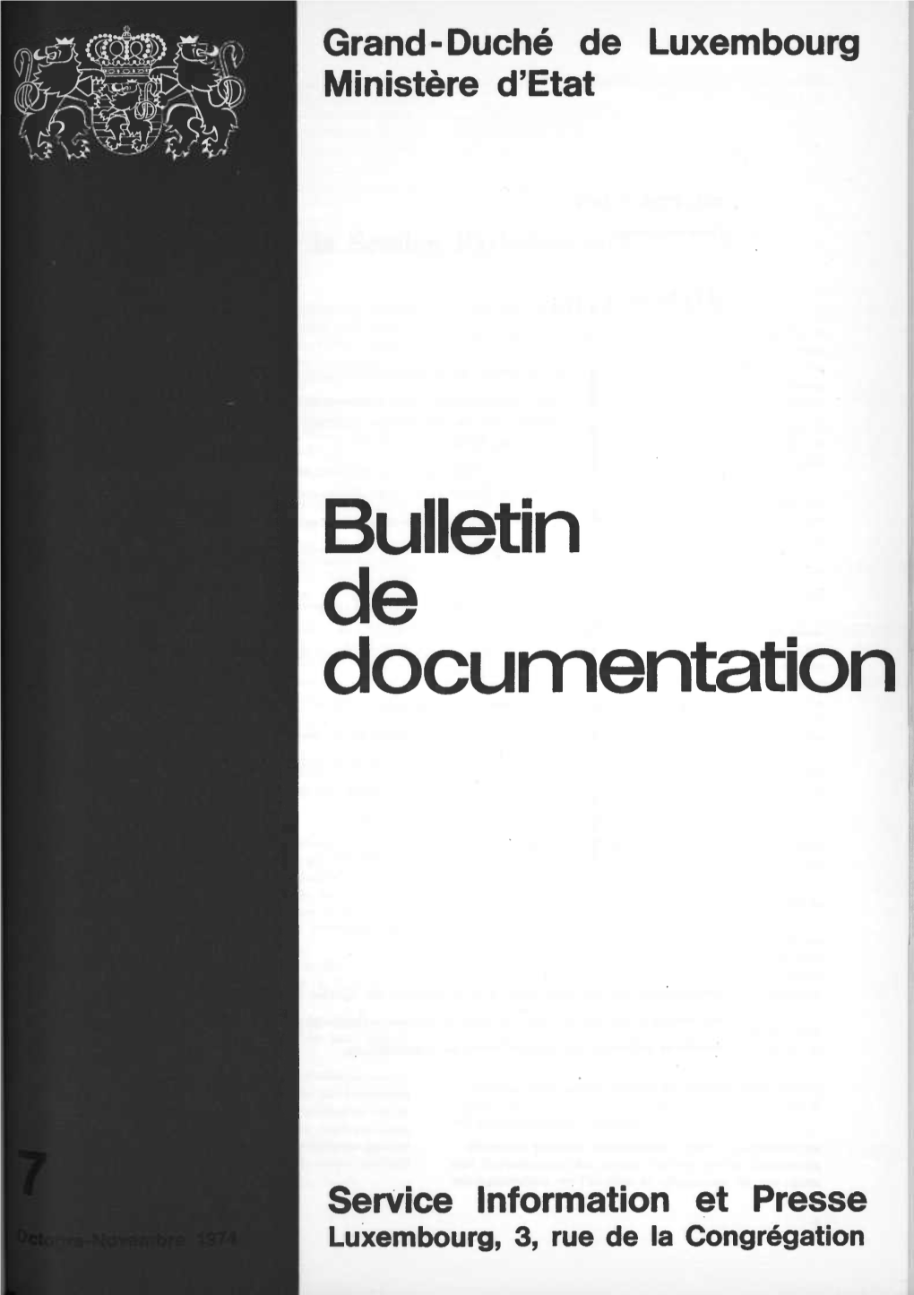 Bulletin De Documentation