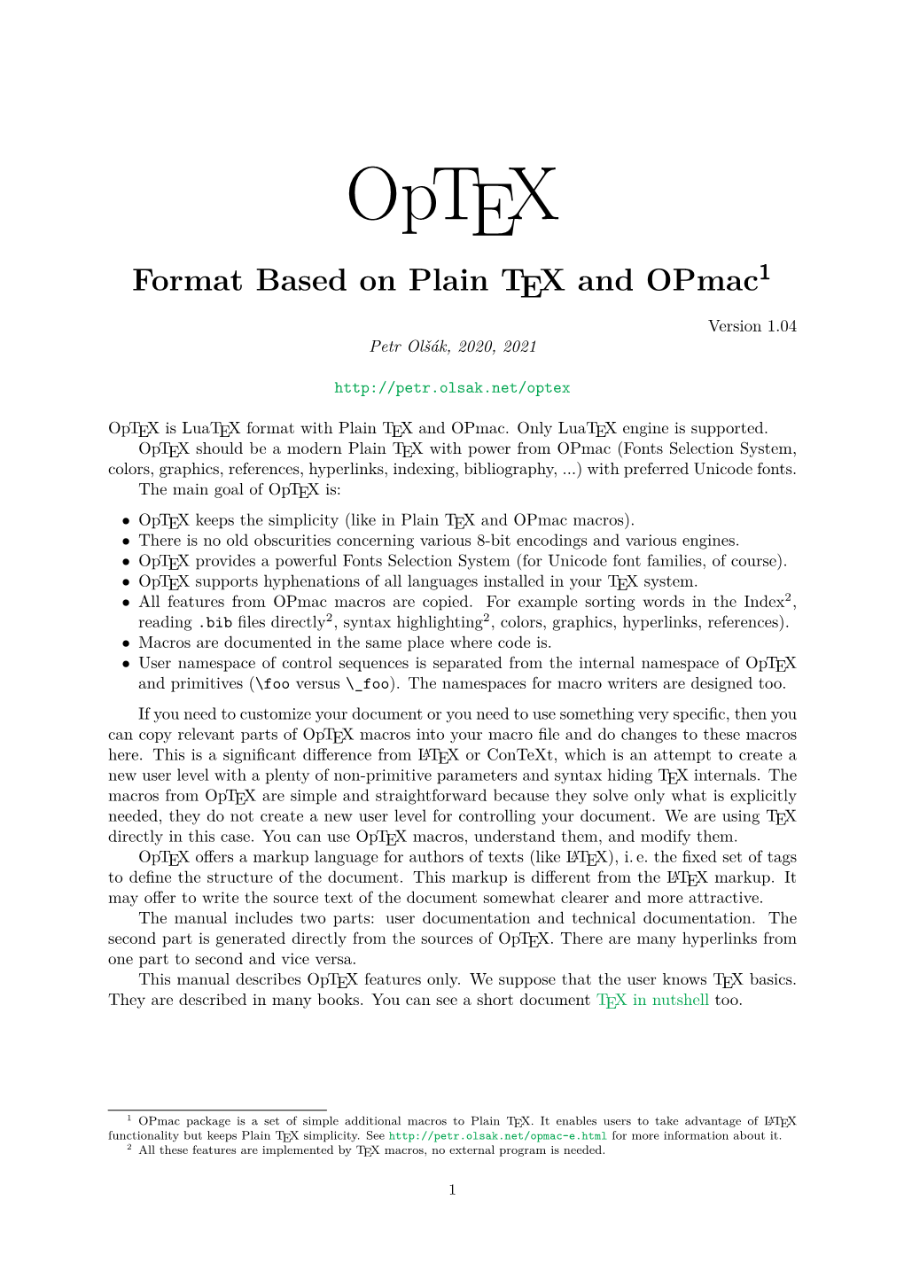 Optex Manual