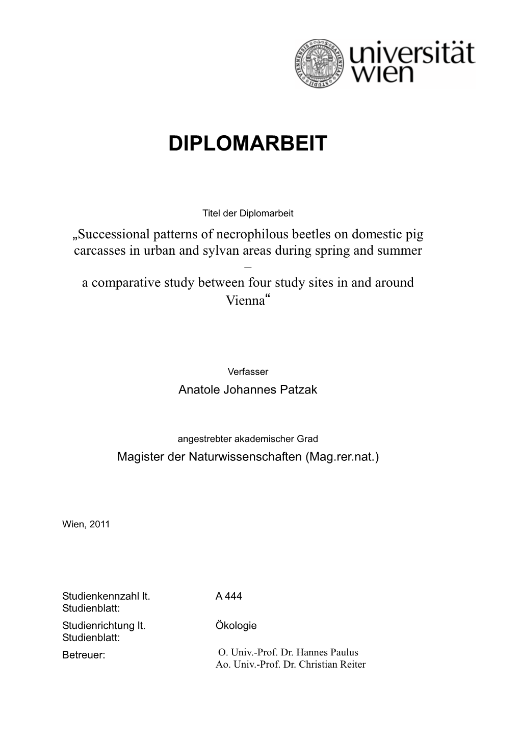 Diplomarbeit