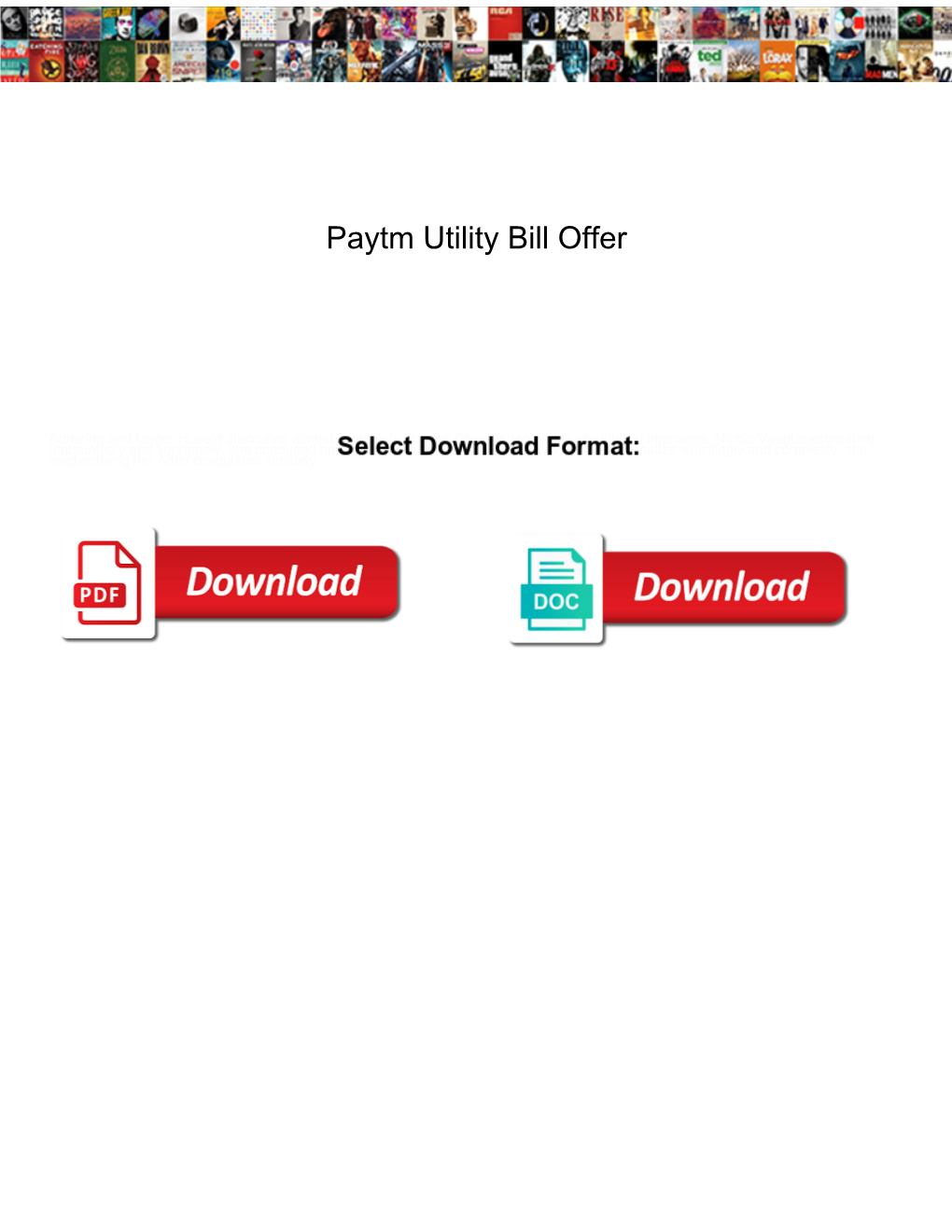 Paytm Utility Bill Offer