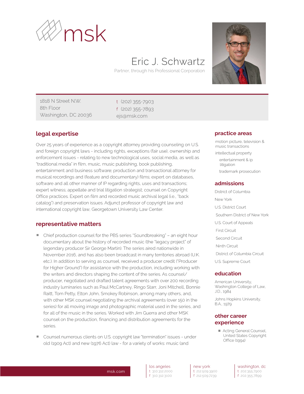 Eric J. Schwartz Partner, Through His Professional Corporation