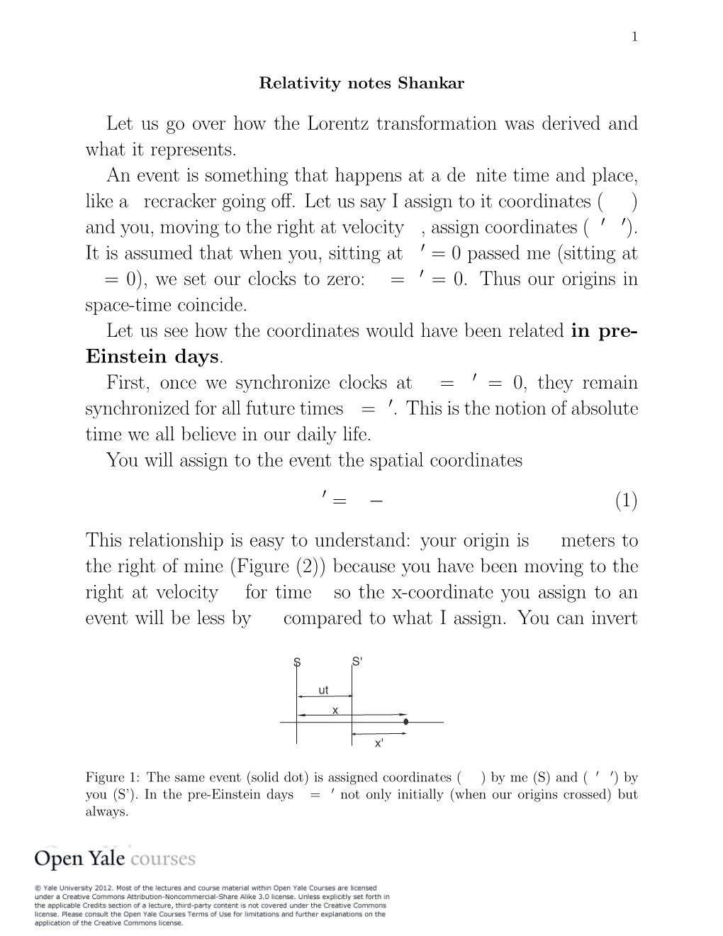 Relativity Notes Shankar