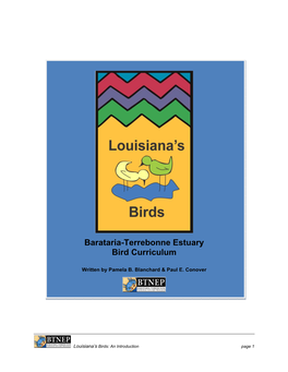 Barataria-Terrebonne Estuary Bird Curriculum