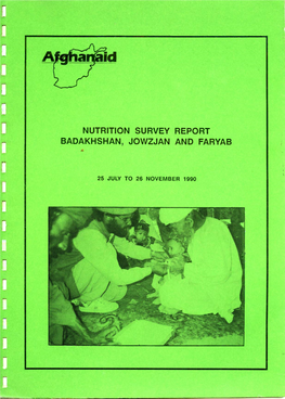Badakhshan, Jowzjan and Faryab Afghanaid March 1991