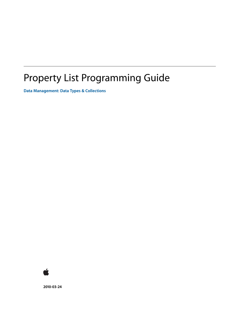 Property List Programming Guide