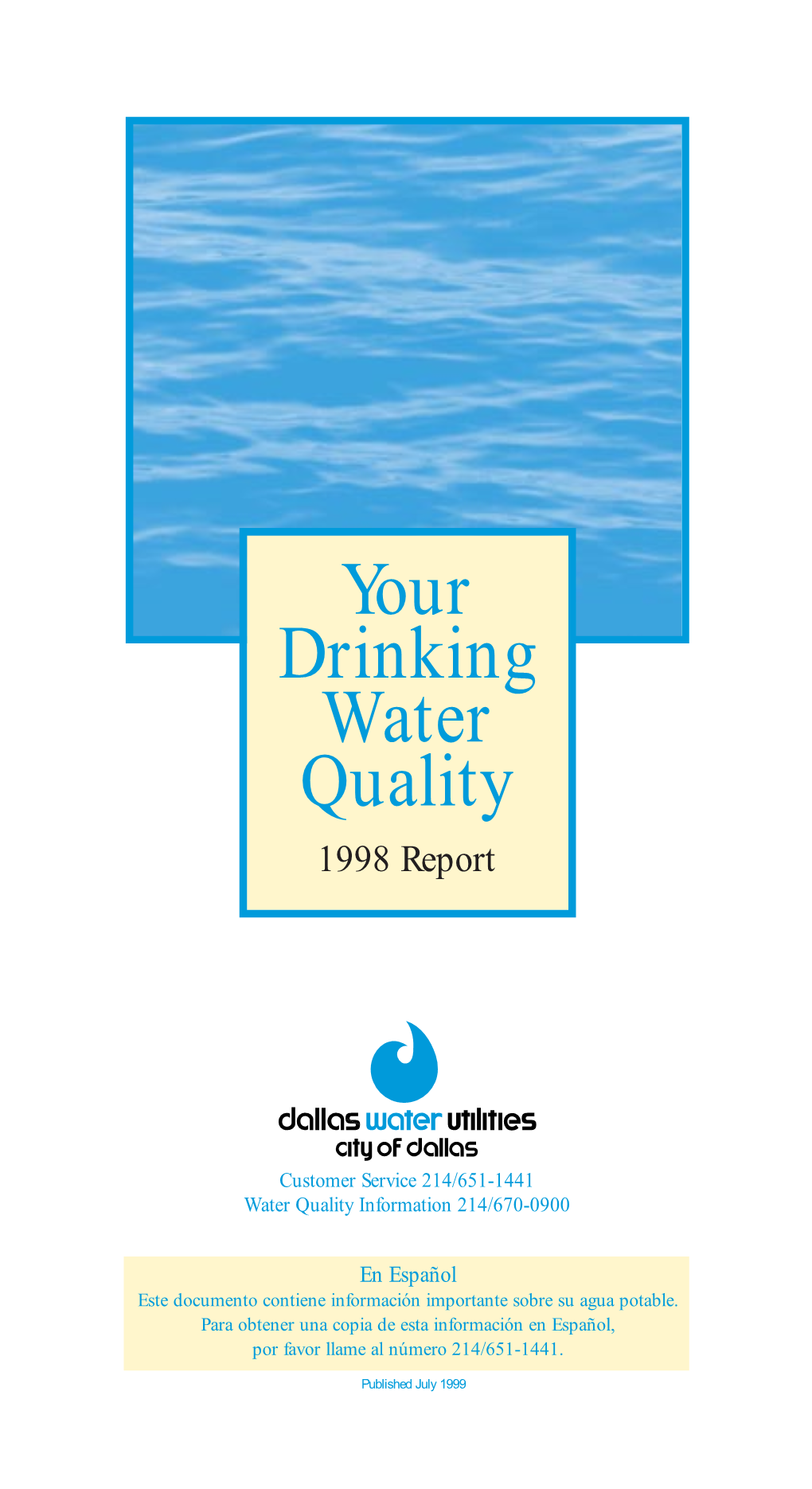 Your Drinking Water Quality 1998 Report