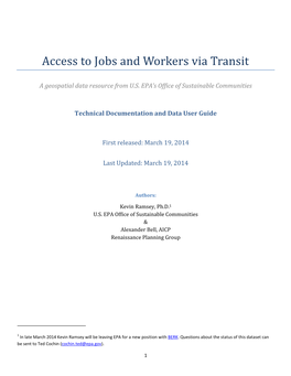 Access to Jobs and Workers Via Transit