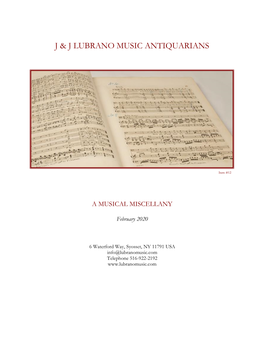 A Musical Miscellany