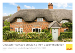 Character Cottage Providing Light Accommodation