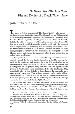 &lt;I&gt;De Ijzeren Man&lt;/I&gt; (The Iron Man): Rise and Decline of a Dutch Water