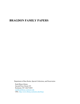 Bragdon Family Papers