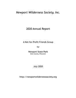 2020 NWS Annual Report