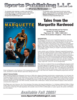 Tales from the Marquette Hardwood