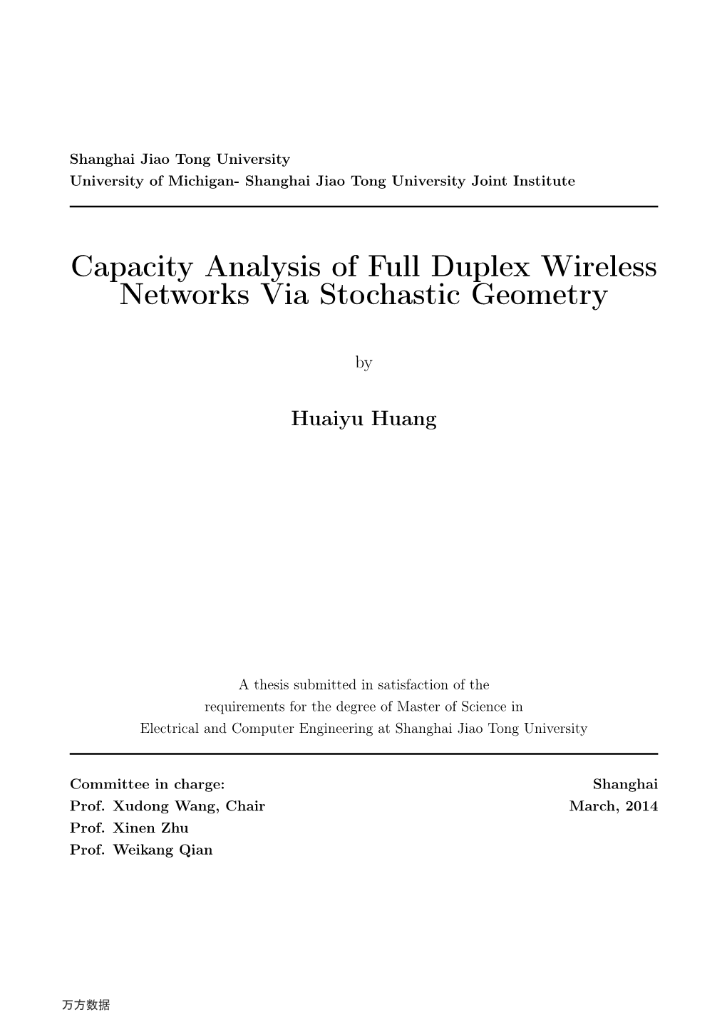 Capacity Analysis of Full Duplex Wireless Networks Via Stochastic Geometry