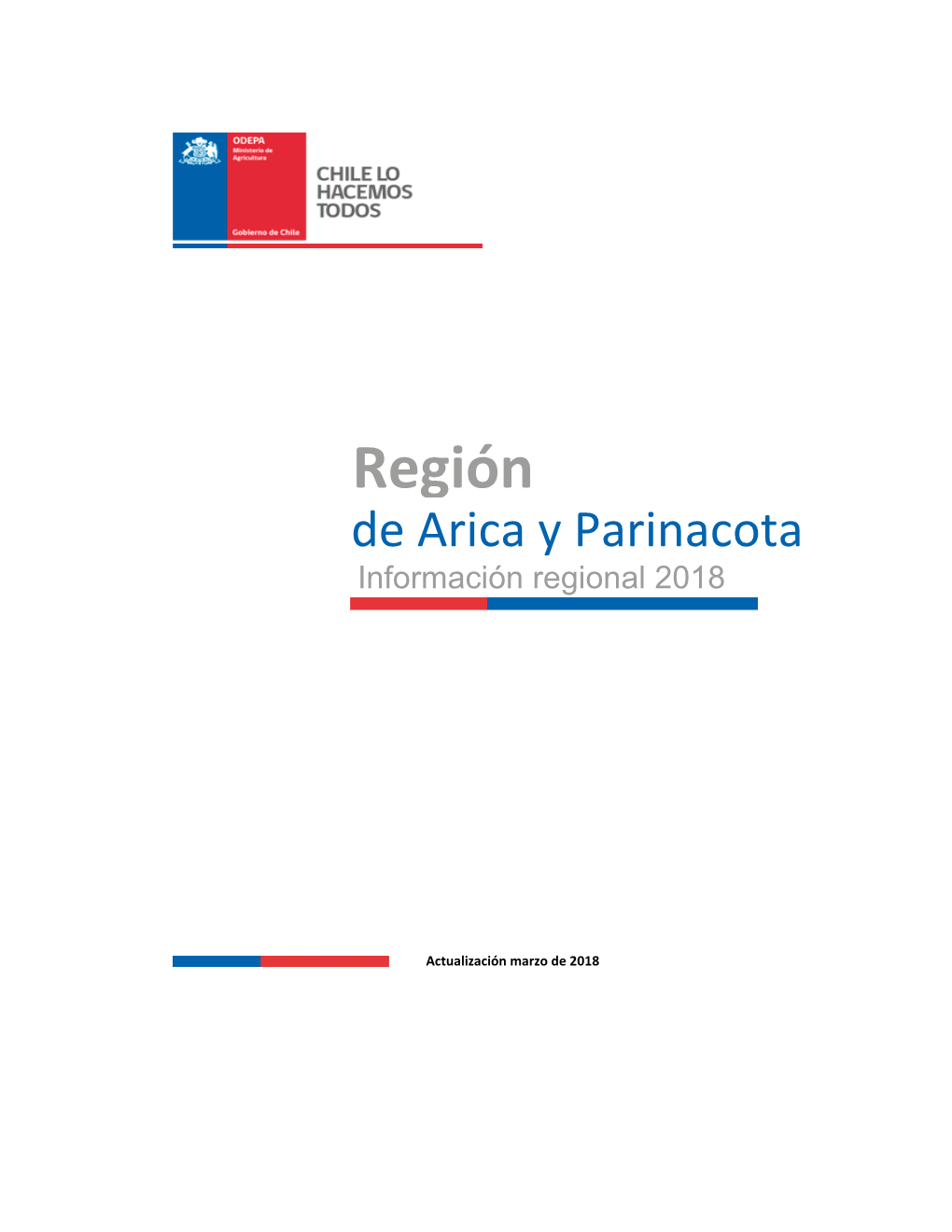 Región De Arica Y Parinacota Información Regional 2018