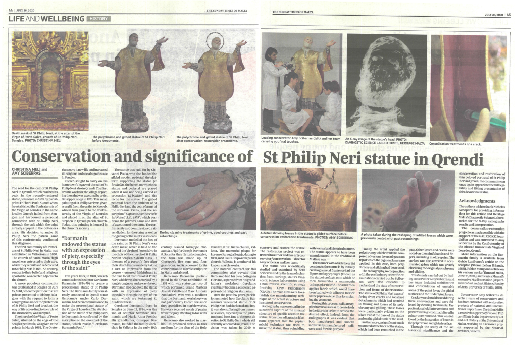 Conservation and Significance of St Philip Neri Statue in Qrendi