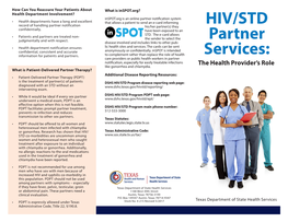 HIV/STD Partner Notification: the Health Provider's Role
