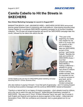 Camila Cabello to Hit the Streets in SKECHERS