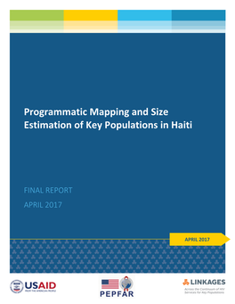 Programmatic Mapping and Size Estimation of Key Populations in Haiti