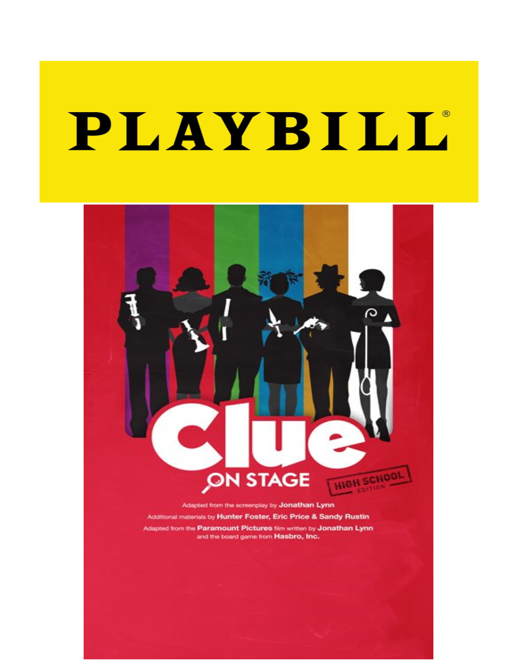 Clue Playbill