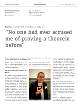 “No One Had Ever Accused Me of Proving a Theorem Before”