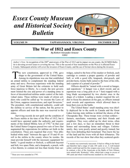 Essex County Museum and Historical Society Bulletin
