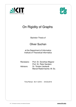 On Rigidity of Graphs