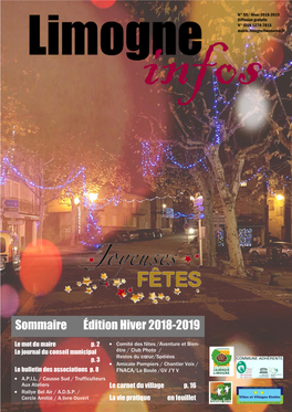 Sommaire Édition Hiver 2018-2019